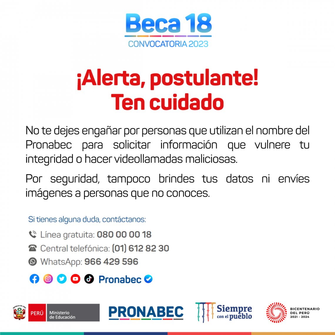 Beca 18 Materiales De Difusión – PRONABEC | PROGRAMA NACIONAL DE BECAS ...