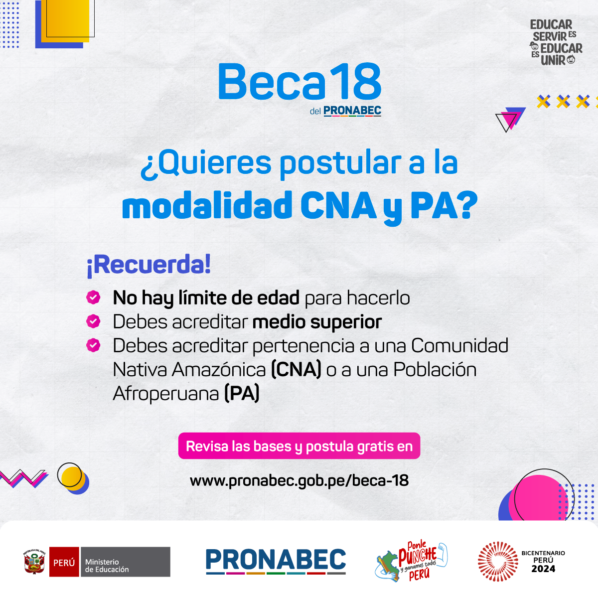 Beca 18-2025 - Modalidad CNA PA