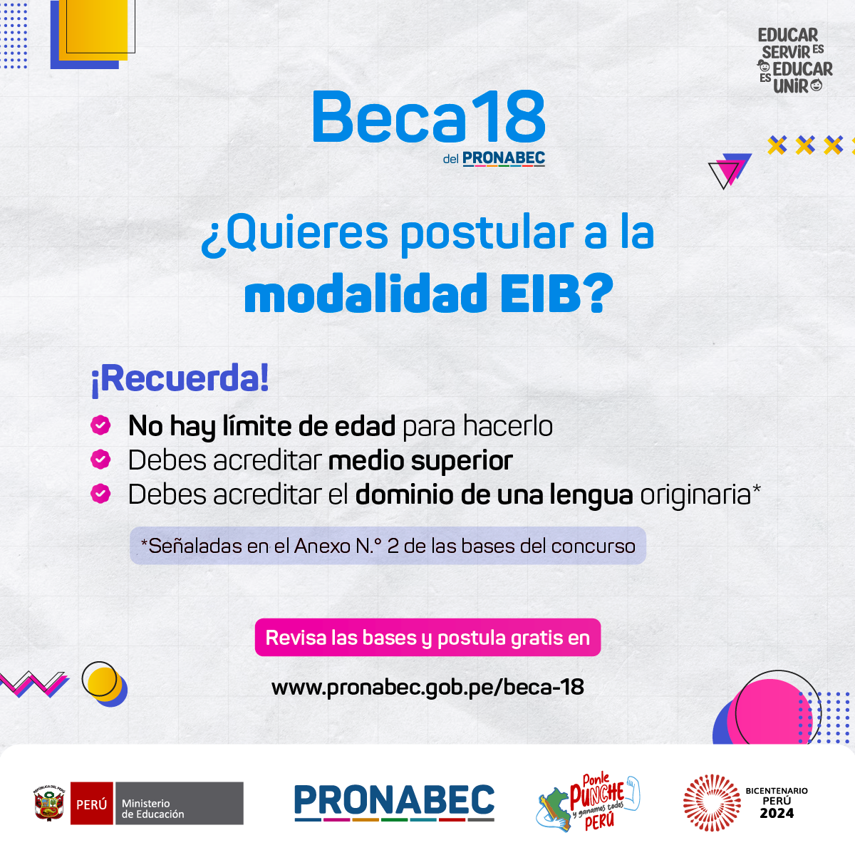 Beca 18-2025 - Modalidad EIB