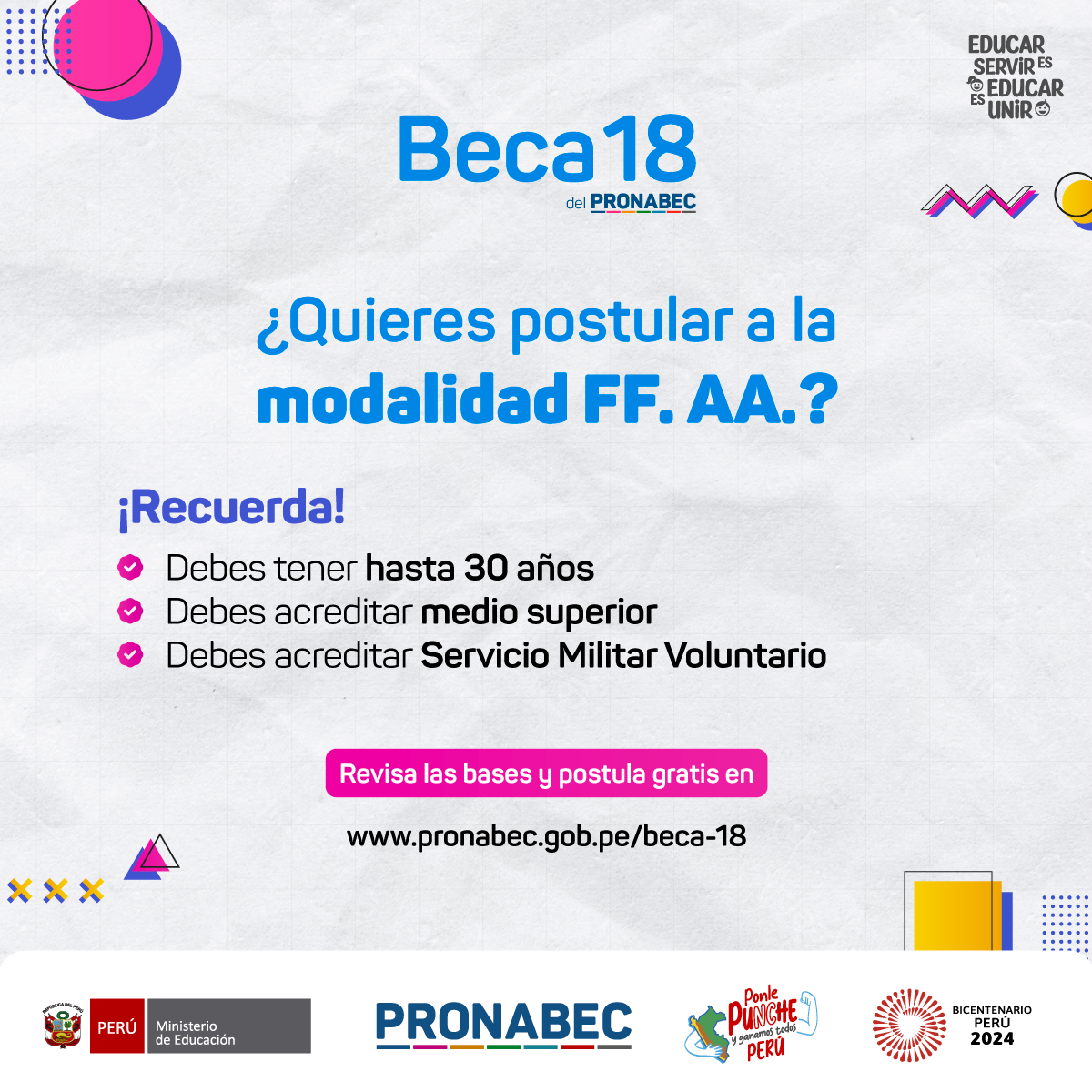 Beca 18-2025 - Modalidad FFAA