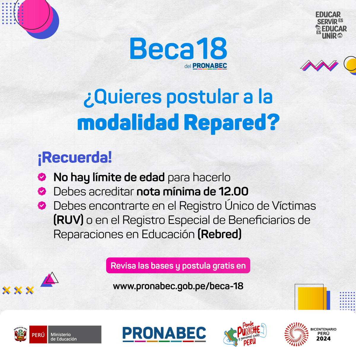 Beca 18-2025 - Modalidad Repared